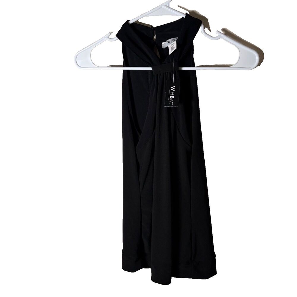 White House Black Market Tank Top Women's XXS Black Sleeveless Career Shirt